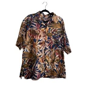Koa Road Vintage Floral Hawiaan Button Down Shirt Size 2X